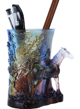 琉璃送老师商务礼品实用笔筒