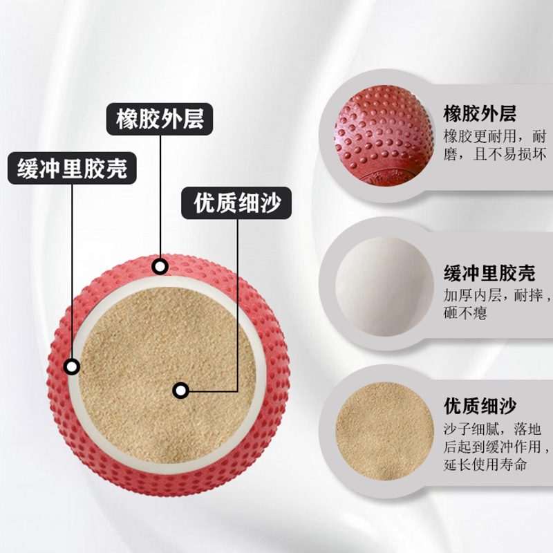 2公斤免充气中考专用产地小学铅球体育训练广东1KG实心球实心橡胶