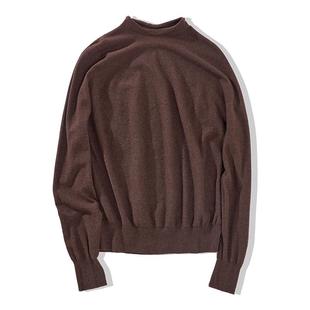 23区日系秋季通勤直筒羊毛羊绒混纺半高领毛衣针织毛衫商场同款