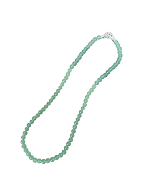 绿东陵拉丝拼接新中式项链套装