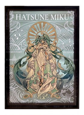 初音未来二次元透光壁画客厅卧室