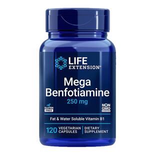 保税速发LifeExtension苯磷硫胺Mega Benfotiamine活性维生素B1
