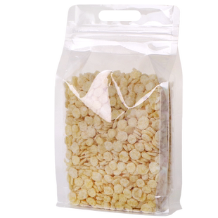 透明八边封口袋加厚食品自封袋干果特产大号牛皮纸密封包装袋定制