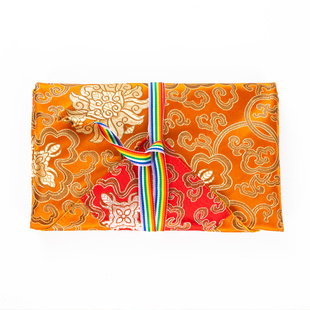 藏式包经布供修曼扎布大号加厚双层曼茶盘曼达盘黄布包法器收纳袋