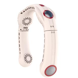 四核挂脖风扇随身小型便携式懒人挂颈脖子无叶制冷空调可折叠usb锂电池户外厨房夏天降温神器涡轮电风扇f