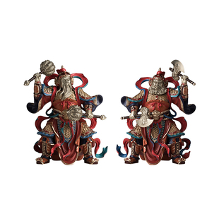 铜师傅 见微系列《门庭永固》办公室门神铜摆件 乔迁新居礼品