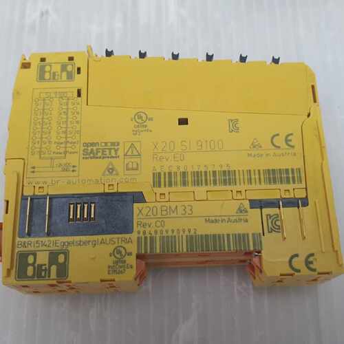 B&R X20 SI 9100 Safety Module Rev. E0 with X20 BM 33 Base Mo