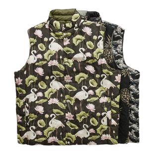 现货 TAION REVERSIBLE ALOHA DOWN VEST 双面穿夏威夷羽绒马甲