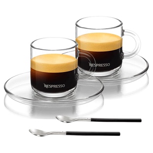NESPRESSO Vertuo馥旋系列浓缩咖啡杯套装钢化玻璃咖啡杯80ml*2只