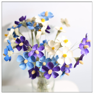 紫罗兰干花花材花束ins小清新家居装饰摆件拍摄道具DIY插花