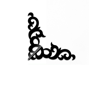 对角贴中欧式自粘角花贴玻璃门客厅墙角贴镜子柜子装饰亚克力墙贴