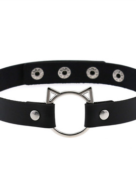 choker加长版桃心黑色项链饰品