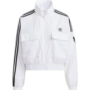 Adidas/阿迪达斯官方正品三叶草女士短款梭织运动立领外套KG8513