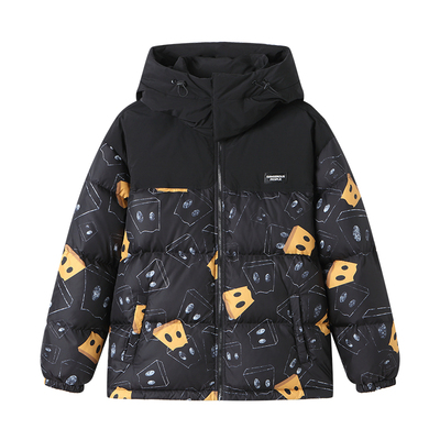 羽绒服薛之谦dsp纸袋人满印拼色