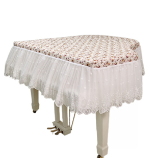 加厚丝绒三角钢琴罩套量身定做金丝绒布艺蕾丝琴罩简约现代全罩