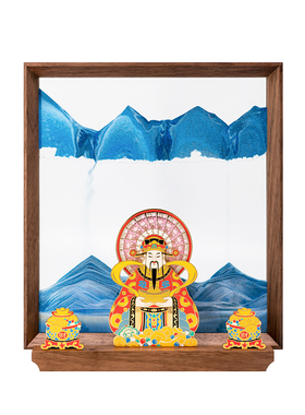 马鹿八方来财流沙画招财摆件礼物