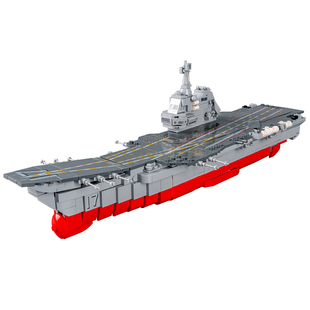 儿童拼装积木巨型航空母舰军事模型玩具男孩大型拼接拼图2025新款