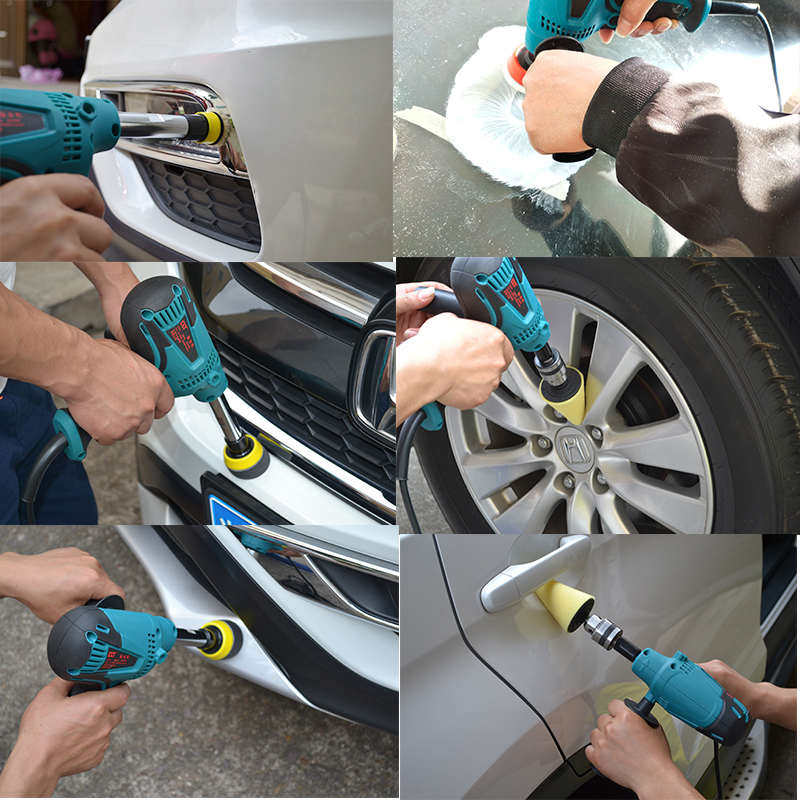 汽车美容玻璃亮条抛光机小型打蜡小面积细节划痕修复工具设备套装