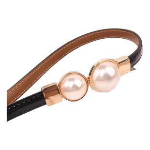 珍珠细腰带女配裙子简约百搭装饰衬衫连衣裙收腰皮带毛衣腰链配饰