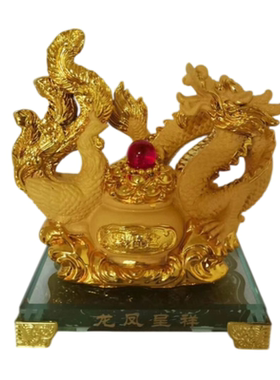 龙凤呈祥树脂摆件结婚送礼