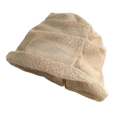 2026新款日系轻奢风气质女士渔夫帽春夏天透气网纱优雅盆帽遮阳帽