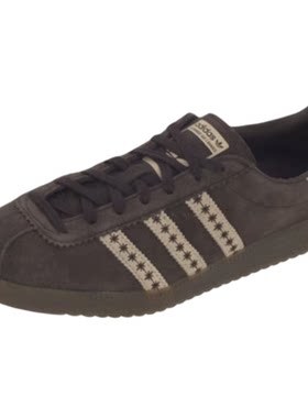 Adidas三叶草女子阿迪达斯复古翻毛皮棕色低帮运动休闲鞋 JS3971