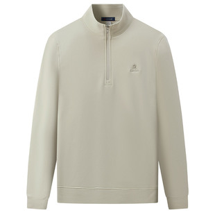 [精梳赛络纺/加绒加厚]梦特娇男士卫衣秋冬时尚长袖立领T恤保暖J