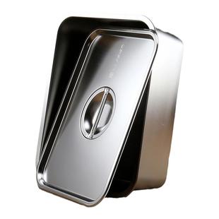 长方形加厚加深不锈钢漏盘有孔带盖洗菜盆晾水沥水盆冲孔大号滤盆