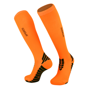 Findcool高筒跑步袜毛圈底压缩专业马拉松男女骑行跑步健身机能袜