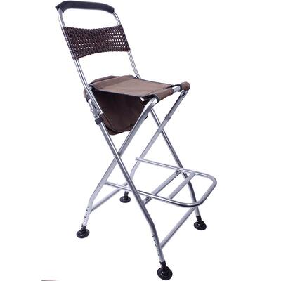 加厚不锈钢镂空编织高脚桥筏钓椅