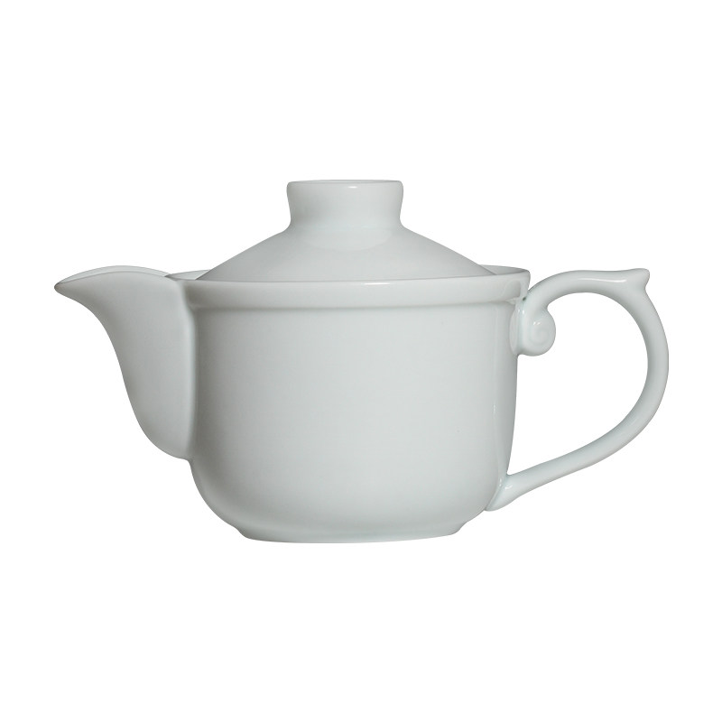 中国台湾省手工纯白瓷主人杯泡茶壶盖碗茶杯简约陶瓷功夫茶具套装