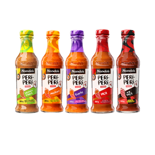 Nandos南逗辣椒酱250g*5轻食辣酱炸鸡烤鸡薯条腌料轻脂轻卡沙拉酱