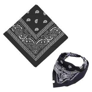 纯棉方巾美式复古双面腰果花嘻哈BANDANA骑行头巾加大匪帮面巾潮