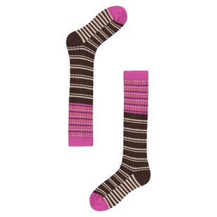 AR复古条纹变奏小腿袜2026秋冬新款长筒袜显瘦美腿高筒袜堆堆袜女