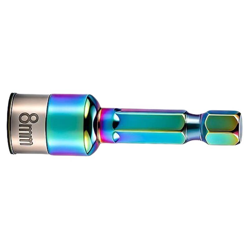 新款燕尾钉无磁套筒钢珠批头炫彩批头手电钻高硬度瓦钉卡珠套筒