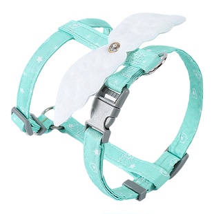 跨境可调节宠物猫咪小翅膀牵引绳套装小型犬狗绳狗狗工字胸背带