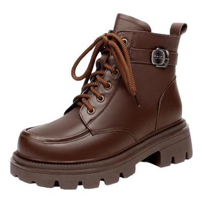 真皮马丁靴女款东北保暖棉鞋羊毛