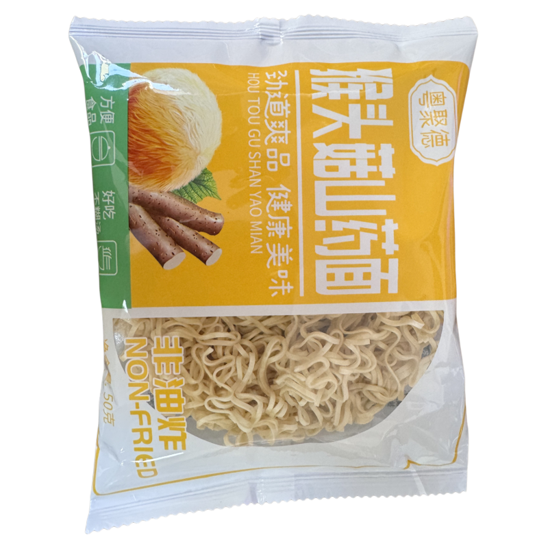 低脂速食猴头菇山药面非油炸方便面独立包装整箱批发速食面泡面
