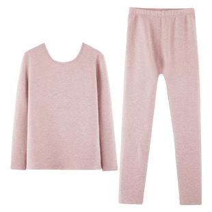 红豆男女士保暖内衣加绒加厚色纺中老年秋衣秋裤修身打底冬季套装