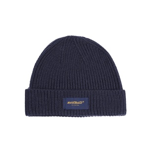 蒙马特Mentmate 韩版ins潮人男女针织帽贴布百搭街头瓜皮毛线帽冬