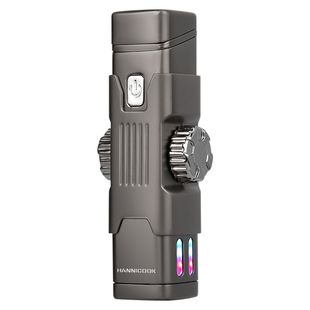 汉尼库克充电打火机防风指尖陀螺电弧点烟器高档送男朋友生日礼物