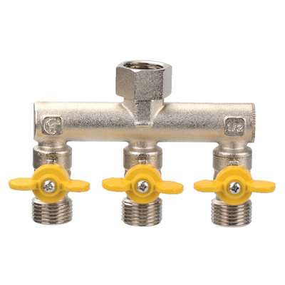 洗衣机水龙头一进二出分流阀四通