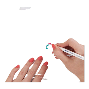 原装进口德国edding4600织物笔衣服涂鸦笔儿童防水不掉色衣服记号笔马克笔帆布包布绘笔小白鞋diy修复笔