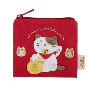 HIKOSEN CARA卡拉猫可爱猫猫新年红包棉制利是封日系手拿小钱包
