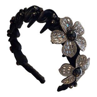 高级感花朵发箍女高颅顶2025新款轻奢洋气时尚洗脸头箍压发卡头饰