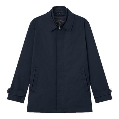 【商场同款】Hazzys哈吉斯2025春夏新款短款单排扣翻领风衣外套男