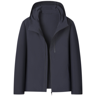 【轻量化通勤】庄吉男士夹克2026春款商务休闲连帽外套简约男装