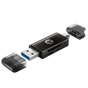 HP惠普相机sd卡多合一读卡器tf内存卡usb3.0读取器连接手机电脑安卓type-c通用高速二合一ccd存储卡转换器