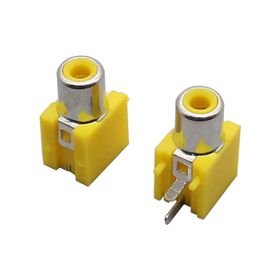 AV插座 RCA插座 单孔 2脚插件 音频插座 AV莲花座 带柱 AV1-8.4-9