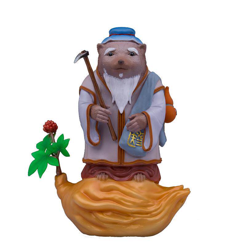 狐黄白柳灰家神像汉白玉家用摆件